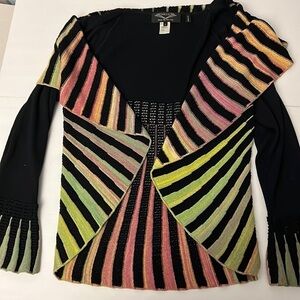 Sabri Ozel Angel Made In ITALY sweater Jacket Large multicolor Boho